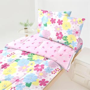 Zipper Bedding Twin for Girls Floral Comforter Girls Flower Twin Bedding All in one Zipper Kids Colorful Comforter (Dal-clb-flower 03)