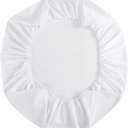 Waterproof Mattress Protector, Fitted Deep Pocket 11.8 Inch Mattress Pad Cover Deep Pocket Fitted Sheet for King Bed, 70.8" x 78.7" x 11.8" (White)