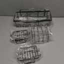 EUDELE Adhesive Shower Caddy, 5 Pack Rustproof Stainless Steel Bath Organizers With Large Capacity, No Drilling Shelves for Bathroom Storage & Home Decor (Black)