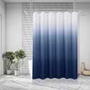 Shower Curtain Liner, 100% Waterproof Peva Shower Curtains with 3 Duty Heavy Bottom Magnets and 12 Rust Proof Grommets, 72x72 Weighted Shower Liner for Shower Stall, Bathtubs (Gradient Blue)