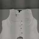 Forever 21 Women's Faux Pearl Sleeveless Top White, Small