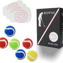 HELIAN Golf Chipping Trainer Aid Sets,6PCS Handmade Golf Practice Ball,3PCS Reusable Fixed-Point Velcro for Improving Slice Accuracy,Suitable for Home, Office, Indoor/Outdoor Practice