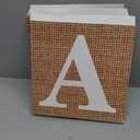 Burlap Print Baby Shower Boxes for Gender Reveal Party Gender Neutral Baby Shower Centerpiece Decor - 4 Pcs Burlap Grain Baby Cubes Baby Blocks with Letters, Rustic Baby Shower Decorations