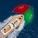 Boat Navigation Lights,Bow Lights for Boats LED,Bi-Color Light Pole Removable 2 Pin Plug-in Mount Base,DC12V 12 Inches