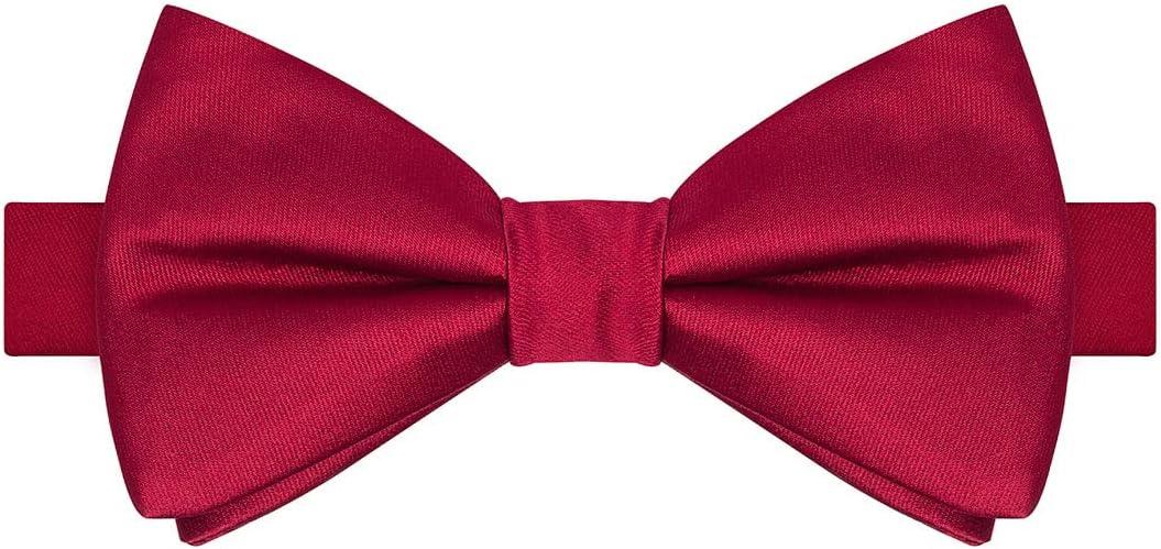 KissTies Mens Pre-Tied Bow Tie Adult's Adjustable Tuxedo Satin Bowtie