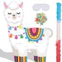 Fiesta Llama Piata Includes Stick Blindfold Confetti Cinco De Mayo Llama Piata Mexican Party Favors for Mexican Cinco De Mayo Party Decor, 16 x 12 Inches