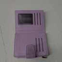 Small Wallet Women RFID Blocking Soft Leather Bifold Compact Card Holder Wallet for Women with Zipper Coin Pocket 4 ID Window (Light Purple)