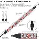 Camera Strap, Jacquard Weave 2" Shoulder Neck Straps for All DSLR Cameras Men Women Photographers (Jacquard Orange White)