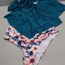 VeMee Tankini Swimsuits for Women High Waisted Swim Suit 2025 Bikini Sets Bathing Suits 2 PCS Tummy Control Ruffled Swimwear L