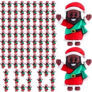 100 Pcs Little Black Jesus Figures Jesus Loves You Christ Little Christ Tiny Figures Christmas Sunday Religious Party Favors Gift