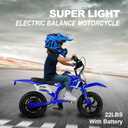 Kids Motorcycle,C6 Kids Electric Dirt Bike,12-inch 160W brushless Motor,3-Speed LCD Display,10 MPH Top Speed,LED Brushless Controller + Moto Sound, 8 Miles Range,Blue