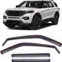 DORENA in-Channel Rain Guards Window Visors Fit for Ford Explorer 2020 2021 2022 2023 2024 2025 2026 Window Deflectors, Vent Deflector, Vent Window Visors Car Accessories 4pcs