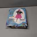 Girls Light-Up 80s Costume Set for Kids - Christmas Dress-Up, Holiday Party Decades Day Rock Star Outfit (Large, Pink)