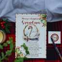 2 x Christmas Card for Grandma, Grandmother Merry Xmas Greeting Card with Envelope and Seal, Christmas Gift for Grandmother from Granddaughter, Grandson, Kids