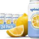 Spindrift Sparkling Water, Lemon Flavored, Made with Real Squeezed Fruit, 12 Fl Oz Cans, Pack of 24 (Only 3 Calories per Can) BBD: 10-11-25
