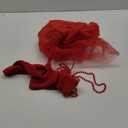 Kids 6 in 1 Costume Accessories 1970s 1980s Fancy Outfits and Dress for Cosplay Party Theme Party for Girl (Red)