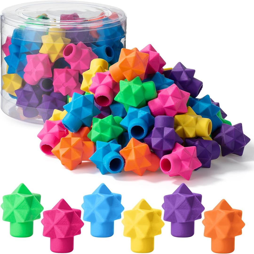 Mr. Pen Pencil Top Erasers, 48 Pack, Vibrant Colors, LatexFree, NoSmudge Cap Pencil Erasers for Precise Erasing, Kids, Teachers, Studying Supplies, Easter Egg Fillers