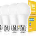 Full Spectrum Light Bulb, 6000K Natural Sunlight Bulbs, 9W 60W Equivalent LED Light Bulb, Natural Light Bulbs A19, E26/E27, 4 Pack