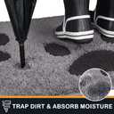 PURRUGS Dirt Trapping Door Mat 32" x 47", Non-Skid/Slip Machine Washable Microfiber Entryway Rug, Dog Doormat, Super Absorbent Welcome Mat for Muddy Wet Shoes and Paws, Grey