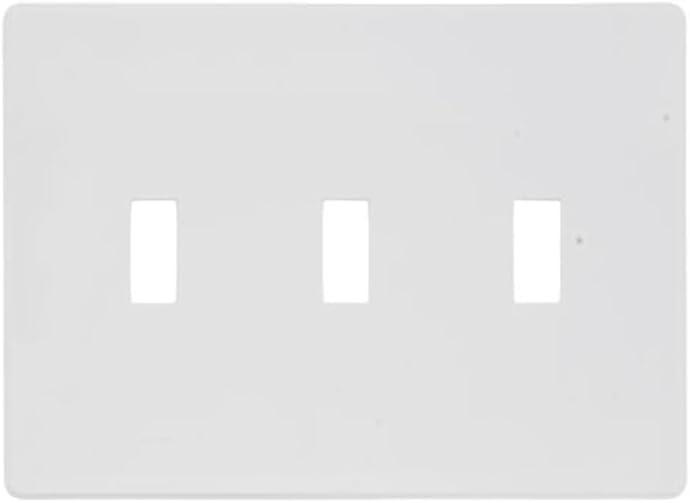 Lutron Fassada 3 Gang Toggle Switch Cover Plate for Dimmers and Switches, White (FG-3-WH-2PK) (2-Pack) FG-3-WH-2PK