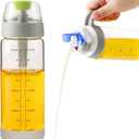 Oil and Vinegar Dispenser Set 2 Glass Oil Bottles with No Drip Spout,450ml Olive Oil Bottle,Ideal Kitchen Oil Dispenser 