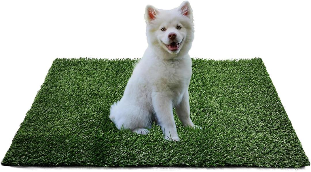 Dog Grass Mat, Synthetic Turf for Indoor/Outdoor Puppy Potty Training Durable, Drainable & Easy-Clean Pet Bathroom Mat for Small to Large Dogs Grass Only (34.6"x22.5")