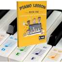 QMG Piano & Keyboard Stickers for Beginners, Includes Guide Book by Dr. Almeida 
