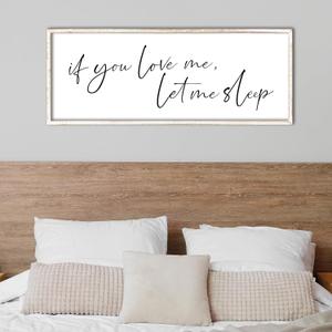 RLWangChao If You Love Me Let Me Sleep Sign Wall Decor, 40"×15", White