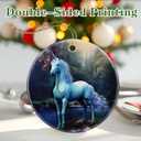 2 x Unicorn Ornament, Christmas Ornament  Christmas Tree Decor, Holiday Decoration, Stocking Stuffer, Festive Gift Idea, Gifts for Unicorn Lover, Friends, and Family