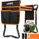 Garden Kneeler and Seat, Foldable Garden Stool, Heavy Duty Garden Chair for Kneeling and Sitting, Gardening Gifts for Women, Grandparents, Seniors, Mom & Dad (Orange)