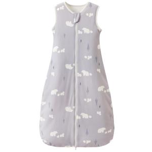 Super Soft 1.5 TOG Sleep Sack, 100% Organic Cotton All Season Warm Baby Wearable Blanket for 6-18 Months, White Bear, Size Medium