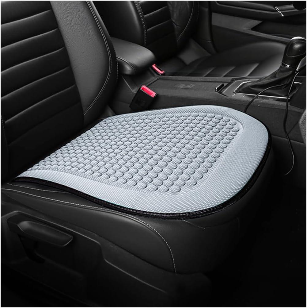 3 x Car Front Seat Bottom Cover, Cool Breathable Anti-Slip Vehicle Driver Seat Protector Cushion, Comfortable Auto Interior Chair Protection Pad Mat, Universal for Truck SUV Sedan (Grey)