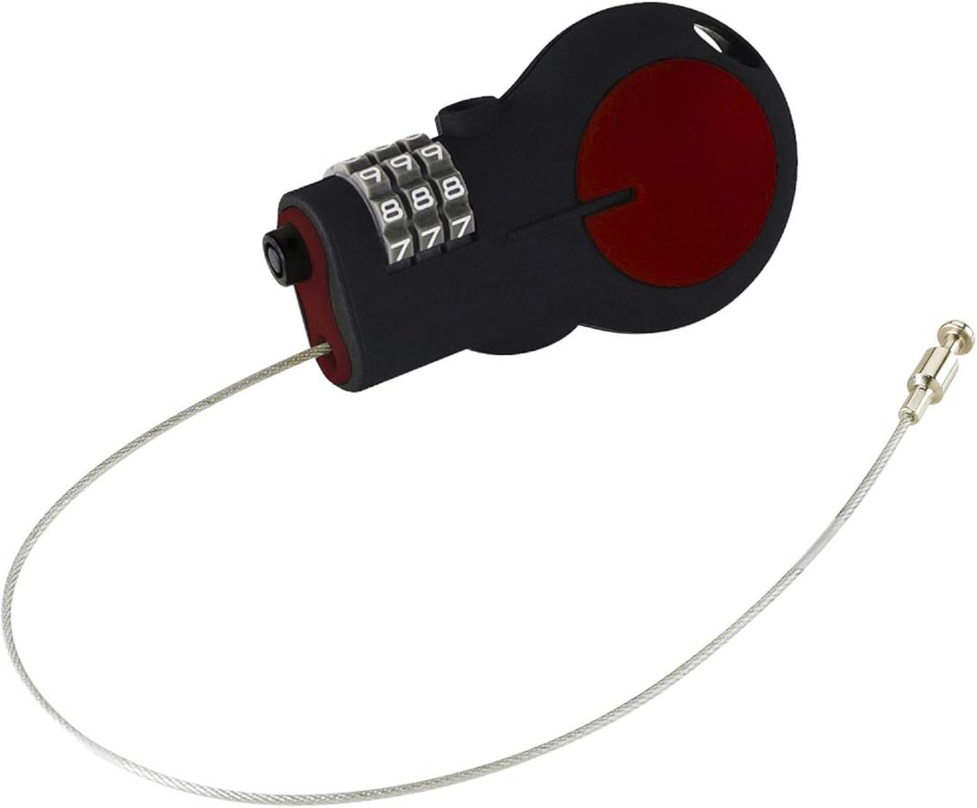 Lewis N. Clark Retractable Cable Lock (Red)