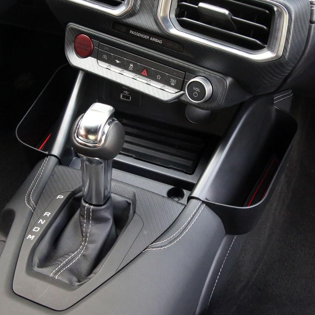 Center Console Organizer for 2024 2025 2026 Mustang,Mustang 2024+ EcoBoost  GT Accessories ABS Plastic&Anti-Slip Rubber 2025 Mustang GT Console Tray