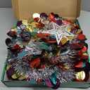 HMASYO 6 FT Pop Up Christmas Tree with Timer Lights, Silver Christmas Tinsel Tree, Collapsible Artificial Pencil Christmas Tree for Indoor Home Apartment Porch Holiday Party Decorations