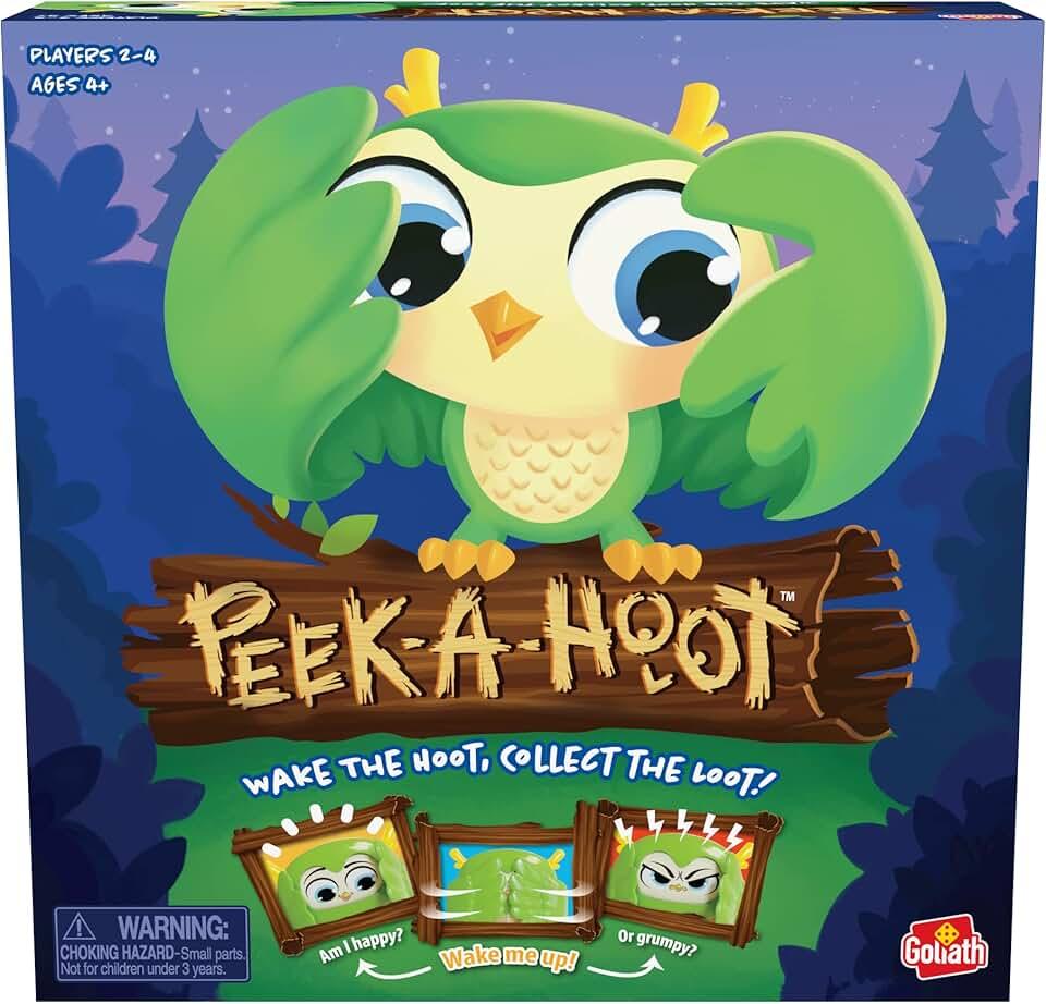 Peek-A-Hoot - Race to Collect Your Loot Without Angering The Hoot - Owl Board Game for Kids, Ages 4 and Up, 2-4 Players