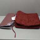 HARBOREST Chair Cushions for Dining Chairs - Non-Slip Foam Seat Cushions with Ties, Square Kitchen Chair Cushions Set of 4, 16" x 16" x 2", Burgundy