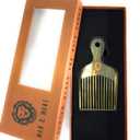 Premium Handmade 100% Oxhorn Anti-static Hair Pick Comb, for Long Thick Curly & Afro Hair and Beards