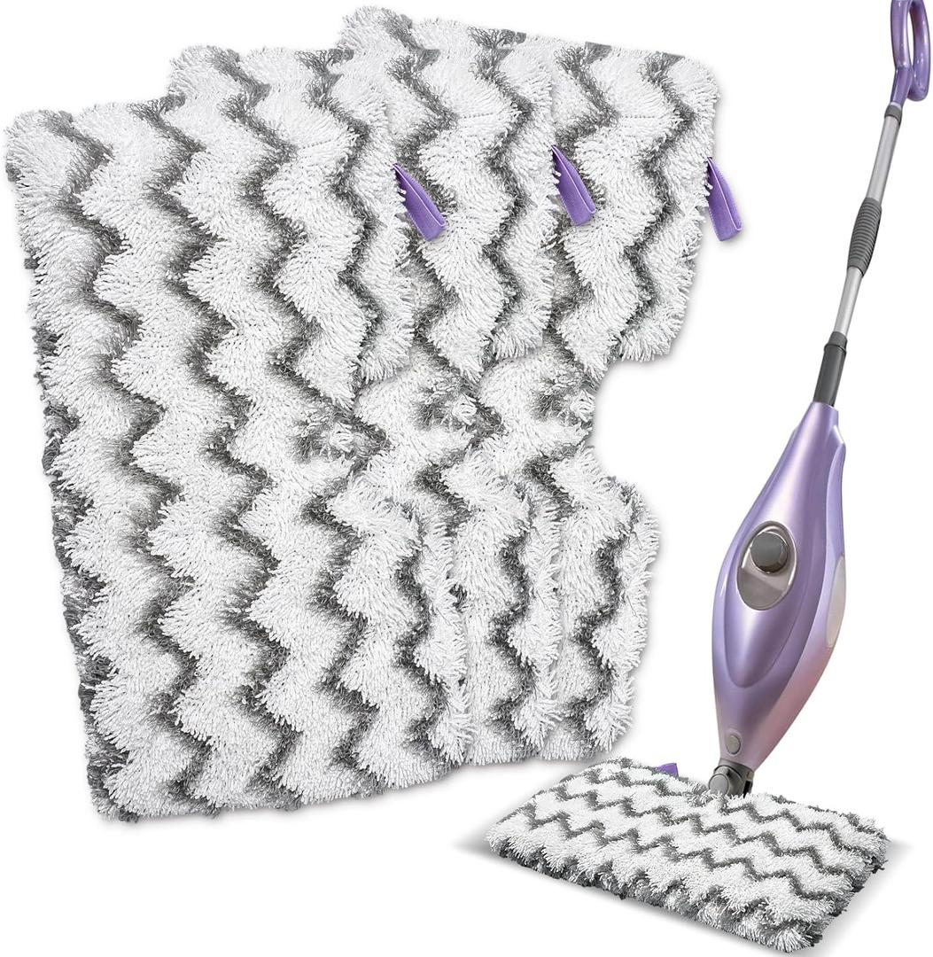 S3501 S3601 Steam Mop Replacement Pads Compatible with Shark Steam Pocket Mops S3501 S3601 S3550 S3801 S3901 S3601D S3801CO S3901D S3455K S2902 SE450, Washable Microfiber Mop Pads Reusable, 3 Pack