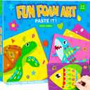 2 x Foam Sticker Art Craft Activity for Kids Ages 3-5 4-6,Mess-free Fun Sticker for Toddler, DIY 3D Foam Felt Craft Kit,Preschool Learning Toy Travel Game,Birthday Gifts for Boys Girls Ages 3 4 5 6 7 8