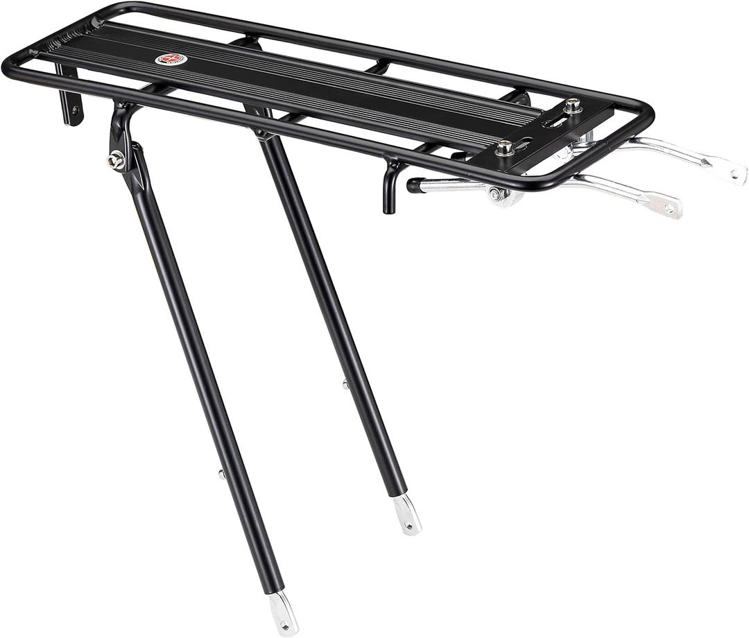 Schwinn Deluxe or Rear Bike Rack, 20 or 26 lb Capacity, Durable Construction, Fits Most Adult Bicycle Frames, Cargo Options for Backpack, Baskets & More, Bicycle Rack for Back of Bike