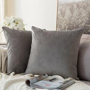 Miulee Pillows Set of 2, 40x40, Khaki