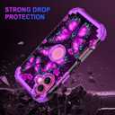 Casetego for iPhone 16 Plus Case,Glow in The Dark Three Layer Heavy Duty Sturdy Shockproof Full Protection Rugged Hard PC+Soft TPU Bumper Case for Apple iPhone 16 Plus 6.7 inch,Sky Purple