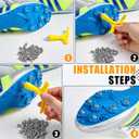 1/4 Inch Track Spikes,130pcs Stainless Steel Pyramid Shoe Spikes with Spike Wrench for Track and Cross Country,Replacement Spikes for Sprint Sports Short Running Shoes (Silver)