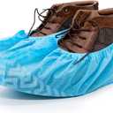 Cleaing Disposable Shoe Covers X-Large 200 Pack (100 Pairs) Non Slip, Boot Size 13