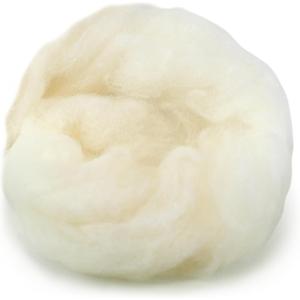 Woolbuddy Needle Felting Wool, Carded Core Wool, White Roving for Wet Painting, DIY Dryer Balls, Felting Pads, Supplies, and Bulk Chunky Yarn (15.7oz)