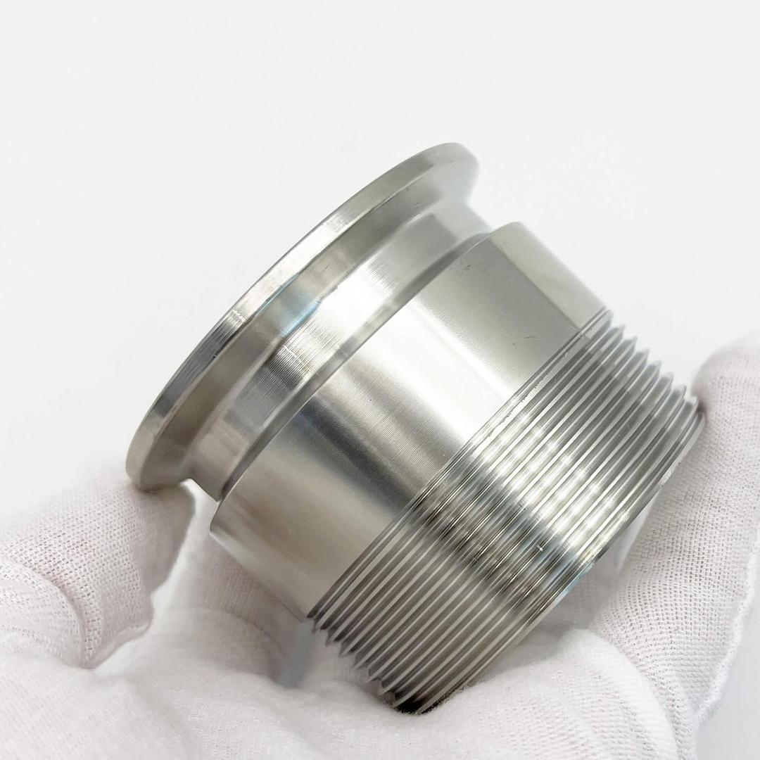 Sanitary Pipe Fitting - 2-Inch Tri Clamp to 2-Inch MNPT Thread Adapter, 304 Stainless Steel