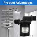 DC 12V Solar Water Heater Circulating Pump With DC Power Adapter, High-Temperature Resistant, Lift 4M, Flow Rate 10LPM 2.64GPM