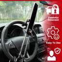 Tevlaphee Steering Wheel Lock Anti-Theft Car Device Heavy Duty Security Car Lock Antitheft Locking Devices Great Deterrent Adjustable Car Wheel Lock Anti Theft for Vehicle Truck with 3 Keys(Black)
