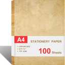 Stationary Paper for Writing Letters - Vintage Antique Letterhead Paper, Letter Size Stationery Writing Paper, 100 Sheets Double-Sided Invitation/Decorative Printer Paper, 8.5" x 11"